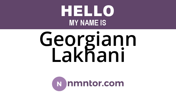 Georgiann Lakhani