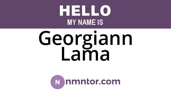 Georgiann Lama