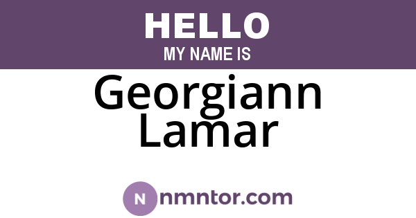 Georgiann Lamar