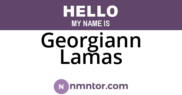 Georgiann Lamas