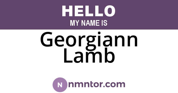 Georgiann Lamb