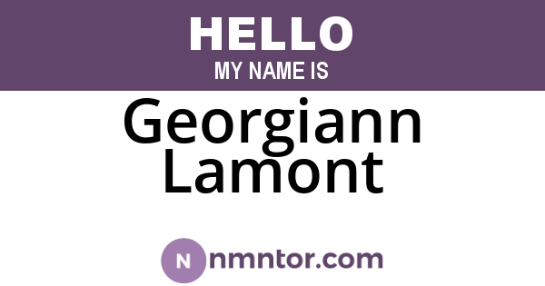 Georgiann Lamont