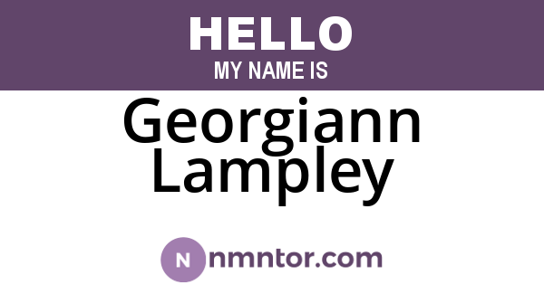 Georgiann Lampley