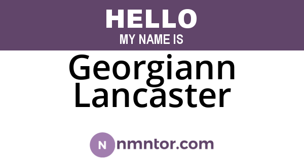 Georgiann Lancaster