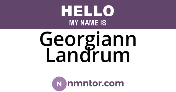 Georgiann Landrum