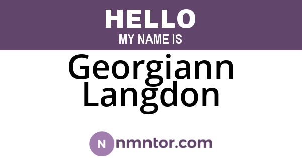 Georgiann Langdon