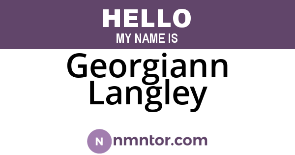 Georgiann Langley