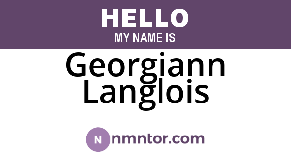 Georgiann Langlois