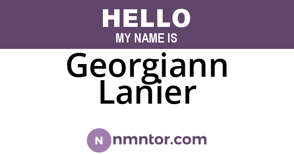 Georgiann Lanier