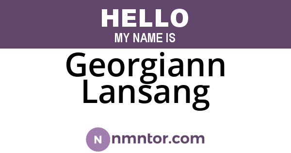Georgiann Lansang