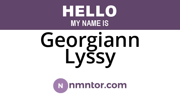 Georgiann Lyssy