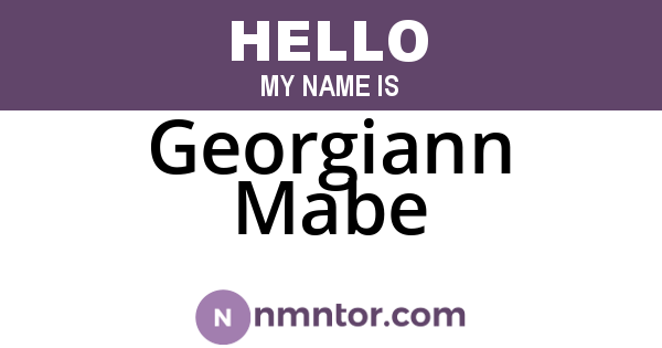 Georgiann Mabe