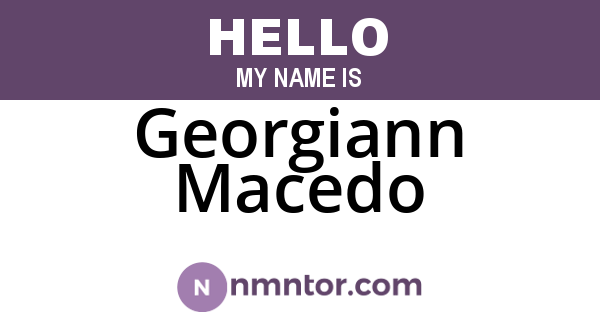 Georgiann Macedo