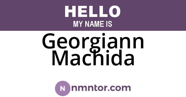 Georgiann Machida