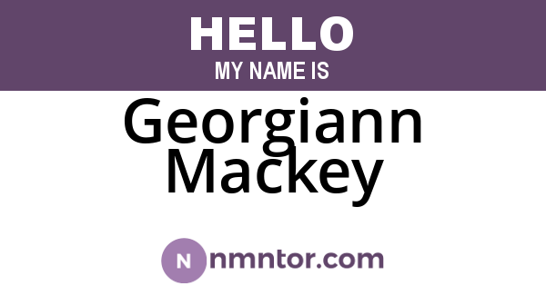 Georgiann Mackey