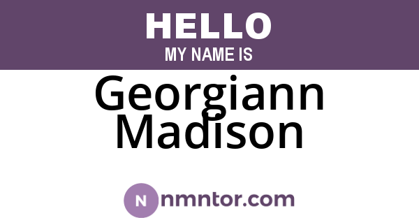 Georgiann Madison
