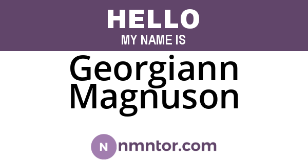Georgiann Magnuson