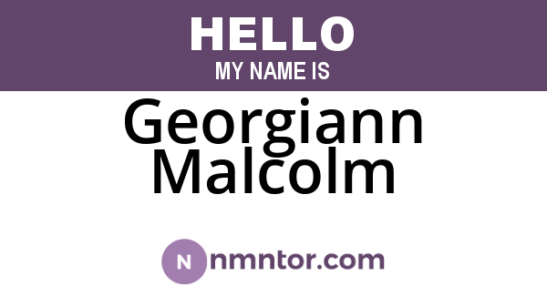 Georgiann Malcolm
