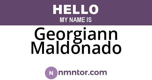 Georgiann Maldonado