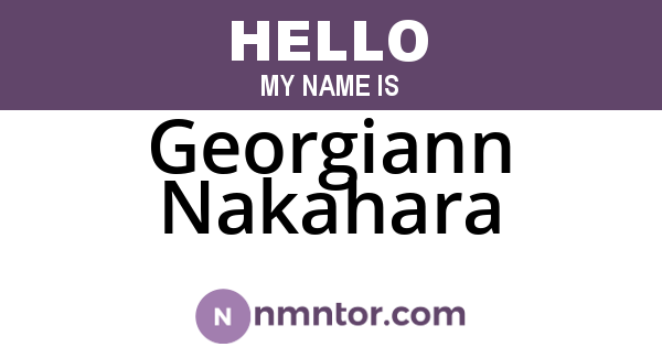 Georgiann Nakahara