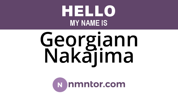 Georgiann Nakajima