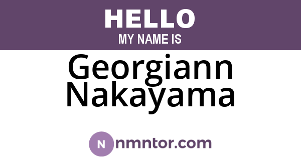Georgiann Nakayama