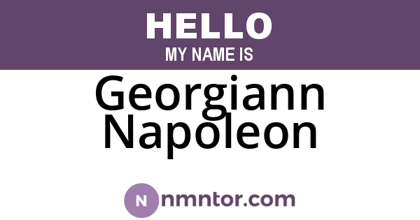Georgiann Napoleon