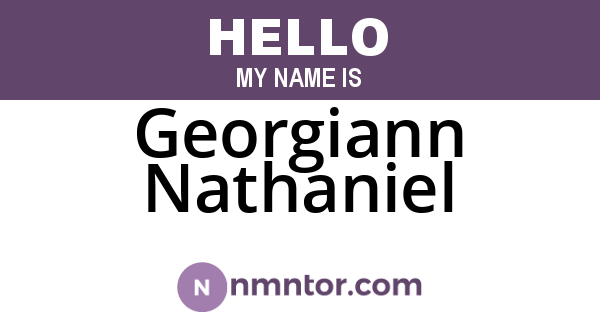 Georgiann Nathaniel