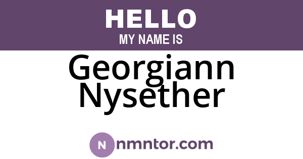 Georgiann Nysether