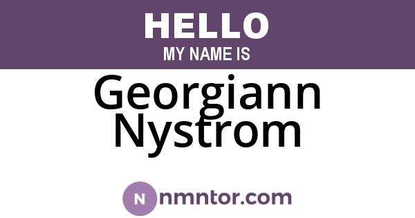Georgiann Nystrom