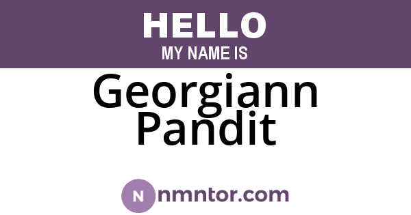 Georgiann Pandit