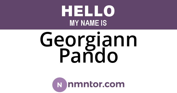 Georgiann Pando