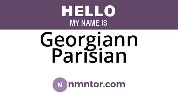 Georgiann Parisian