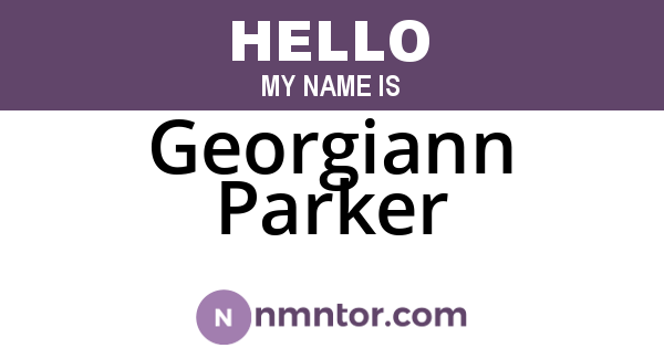 Georgiann Parker