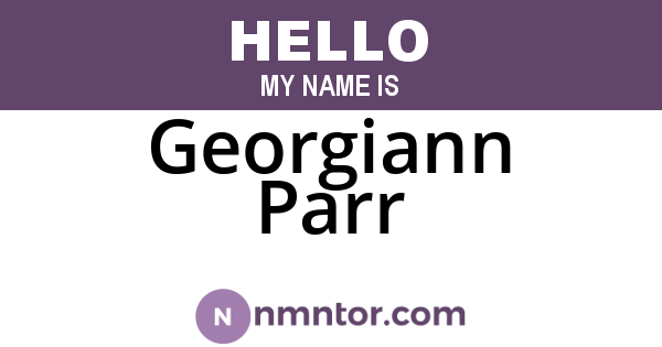 Georgiann Parr