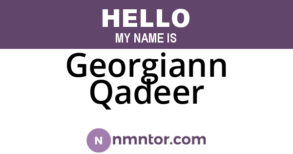 Georgiann Qadeer