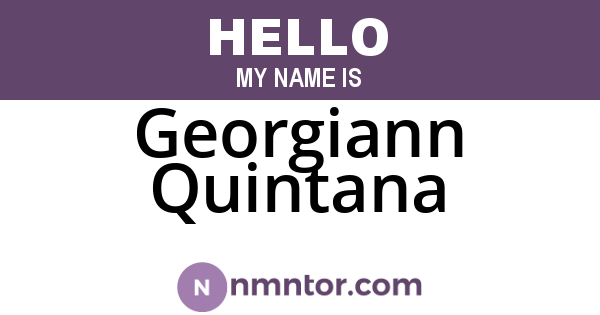 Georgiann Quintana