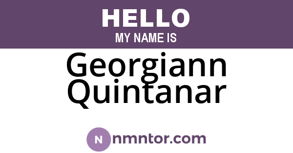 Georgiann Quintanar