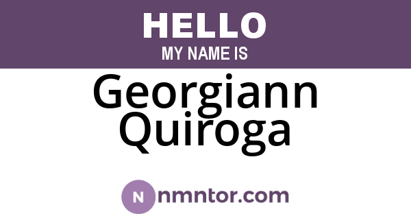Georgiann Quiroga