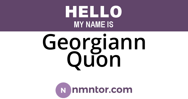 Georgiann Quon