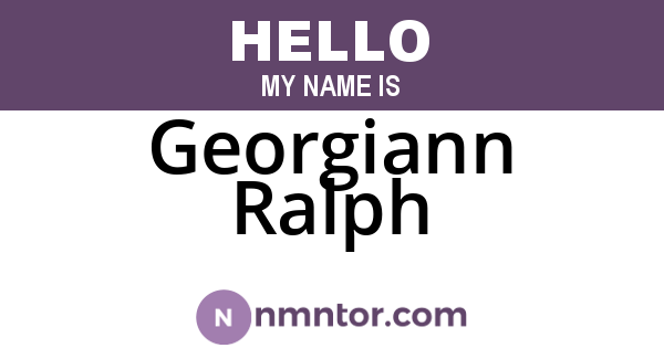 Georgiann Ralph