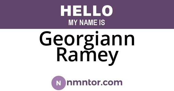 Georgiann Ramey