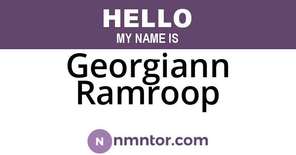 Georgiann Ramroop