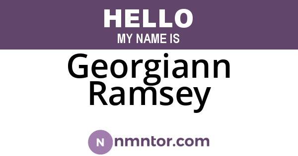 Georgiann Ramsey