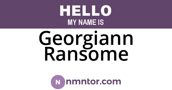 Georgiann Ransome