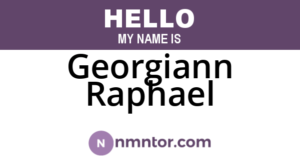 Georgiann Raphael