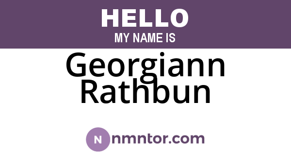 Georgiann Rathbun