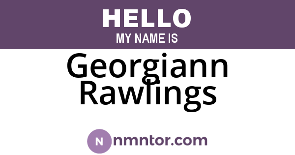 Georgiann Rawlings