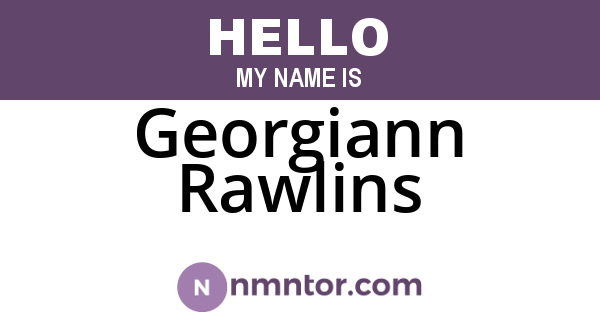 Georgiann Rawlins
