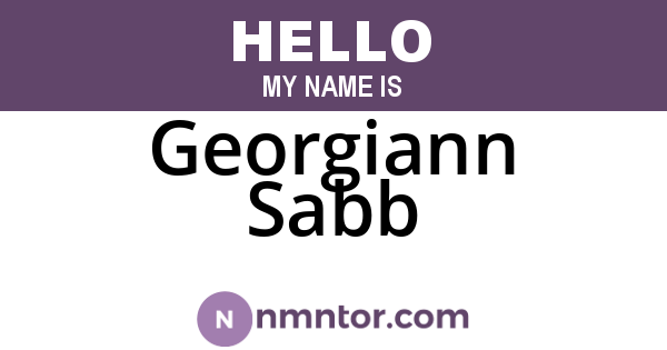 Georgiann Sabb